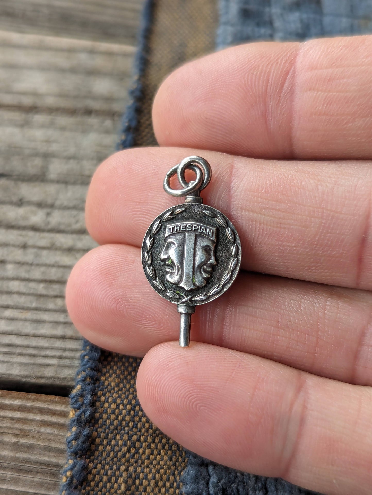 60s Sterling Thespian Society Pendant