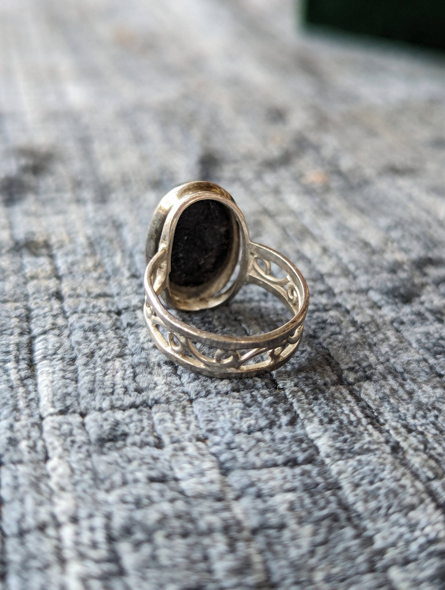 Sterling Bali Ironstone Ring