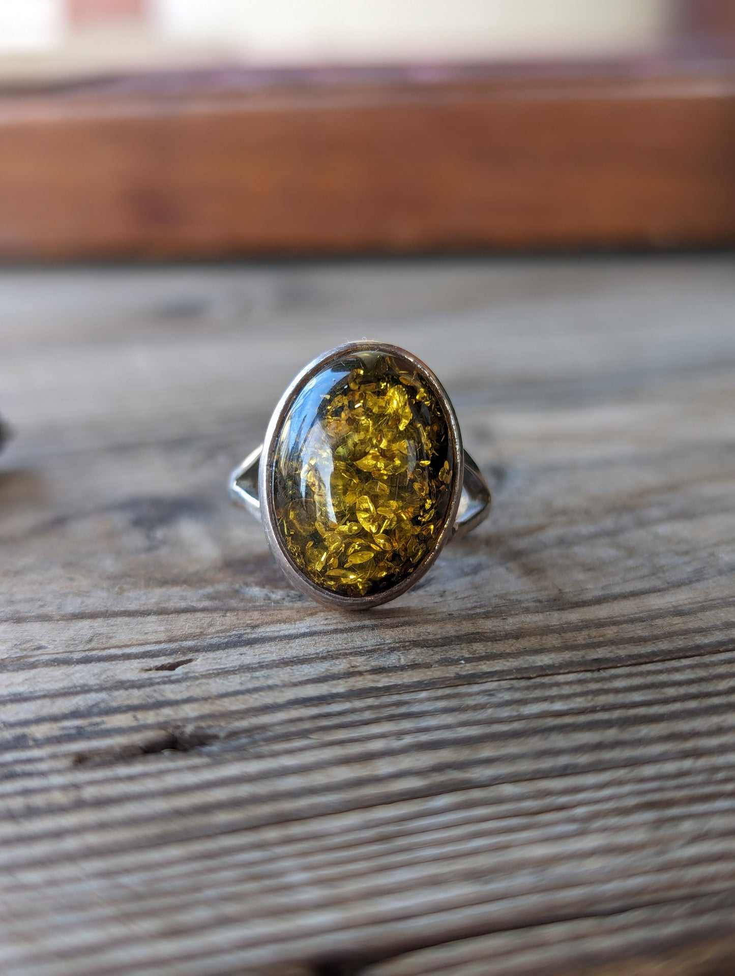 Polish Sterling & Baltic Amber Ring