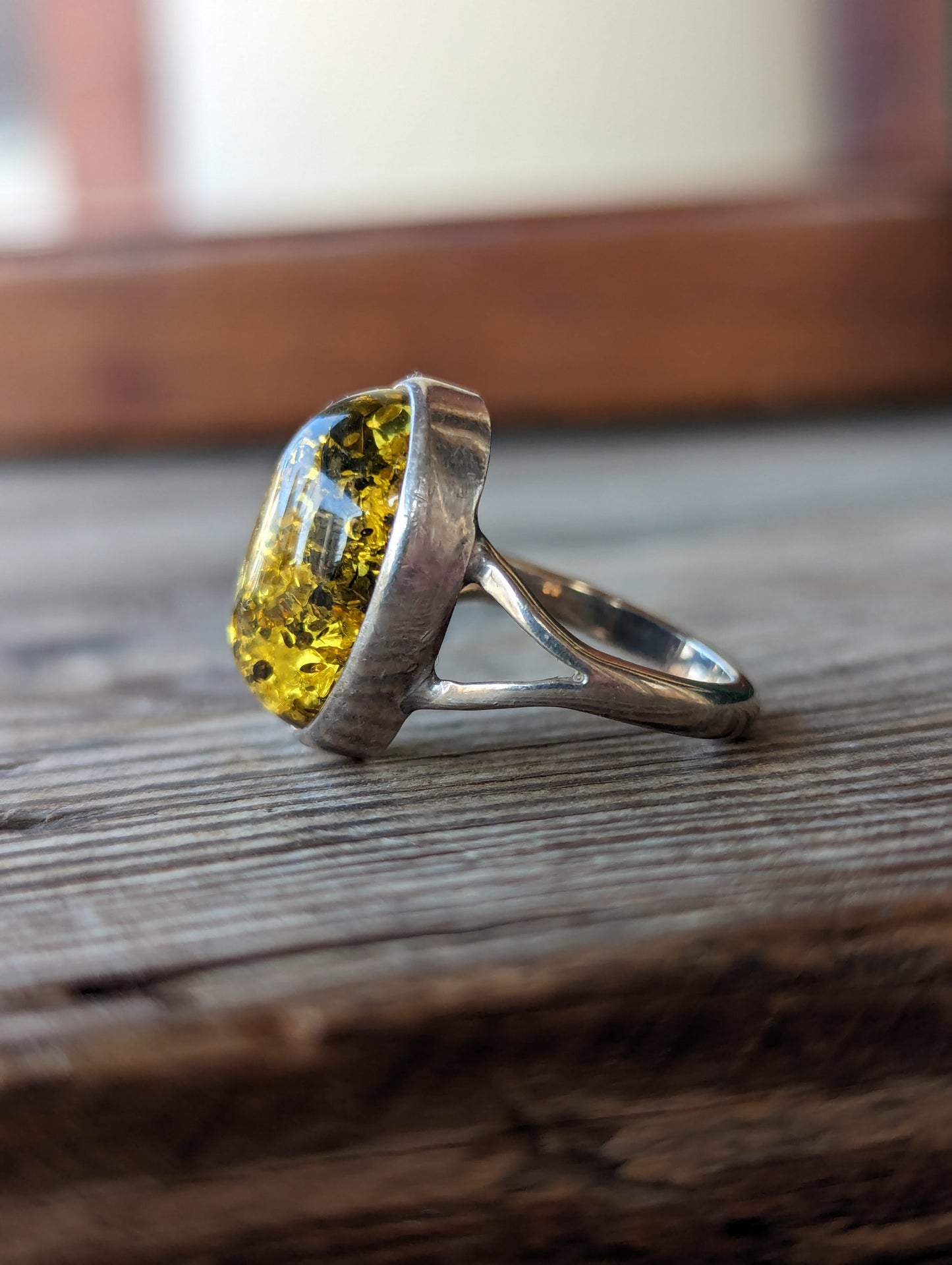 Polish Sterling & Baltic Amber Ring