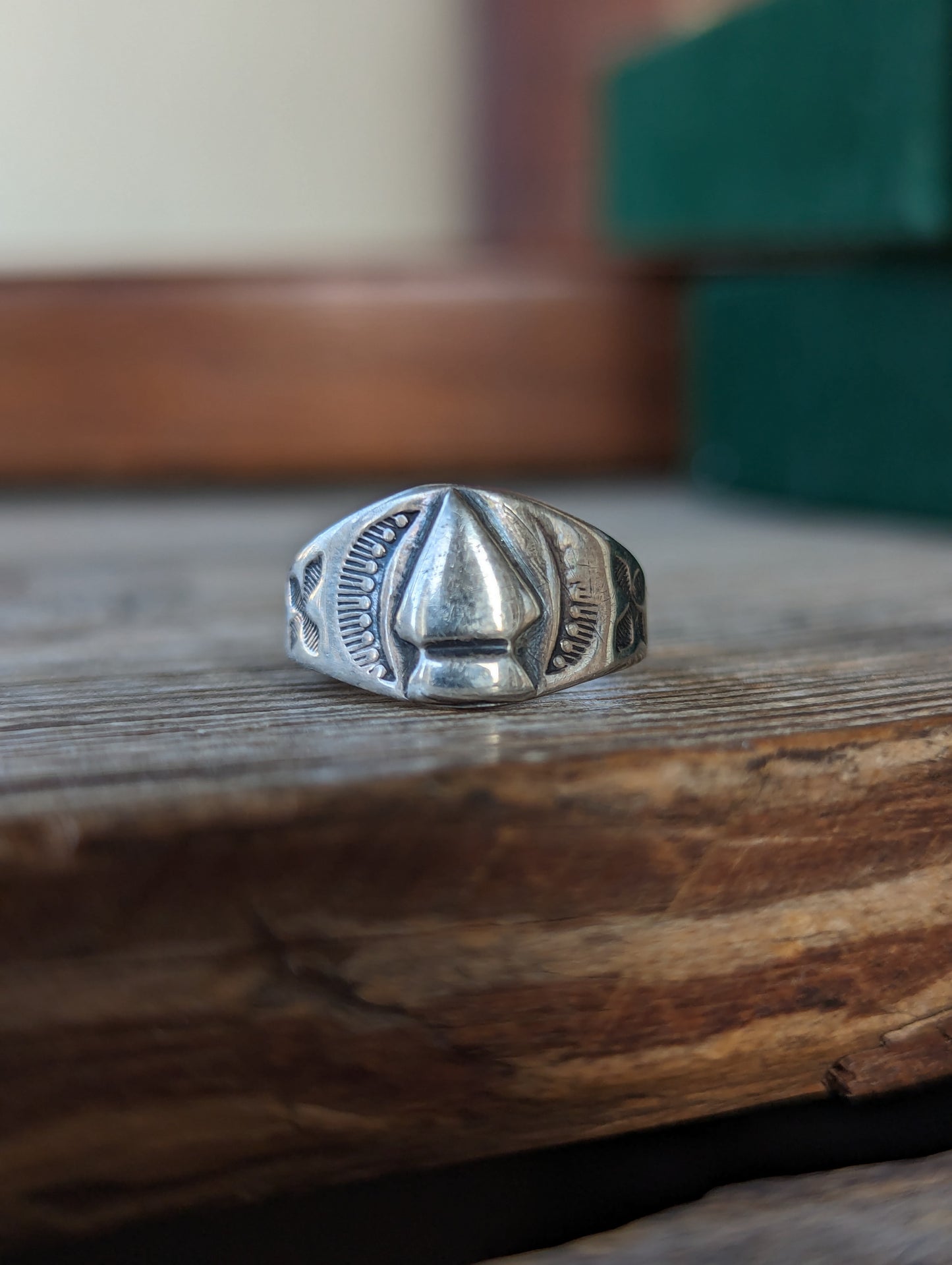 1920-30s Navajo/Diné Silver Arrowhead Cigar Band