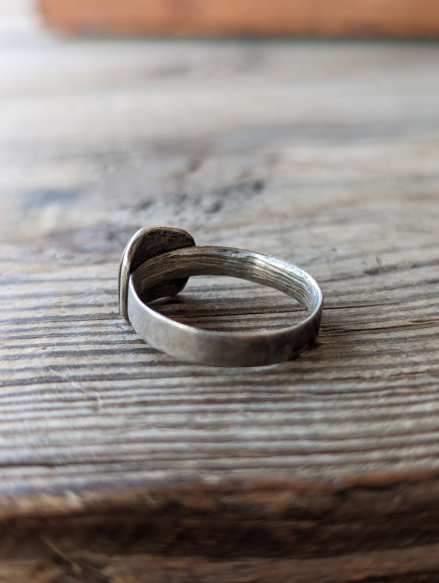 WWI Era Nickel & Brass Trench Art Crown Ring