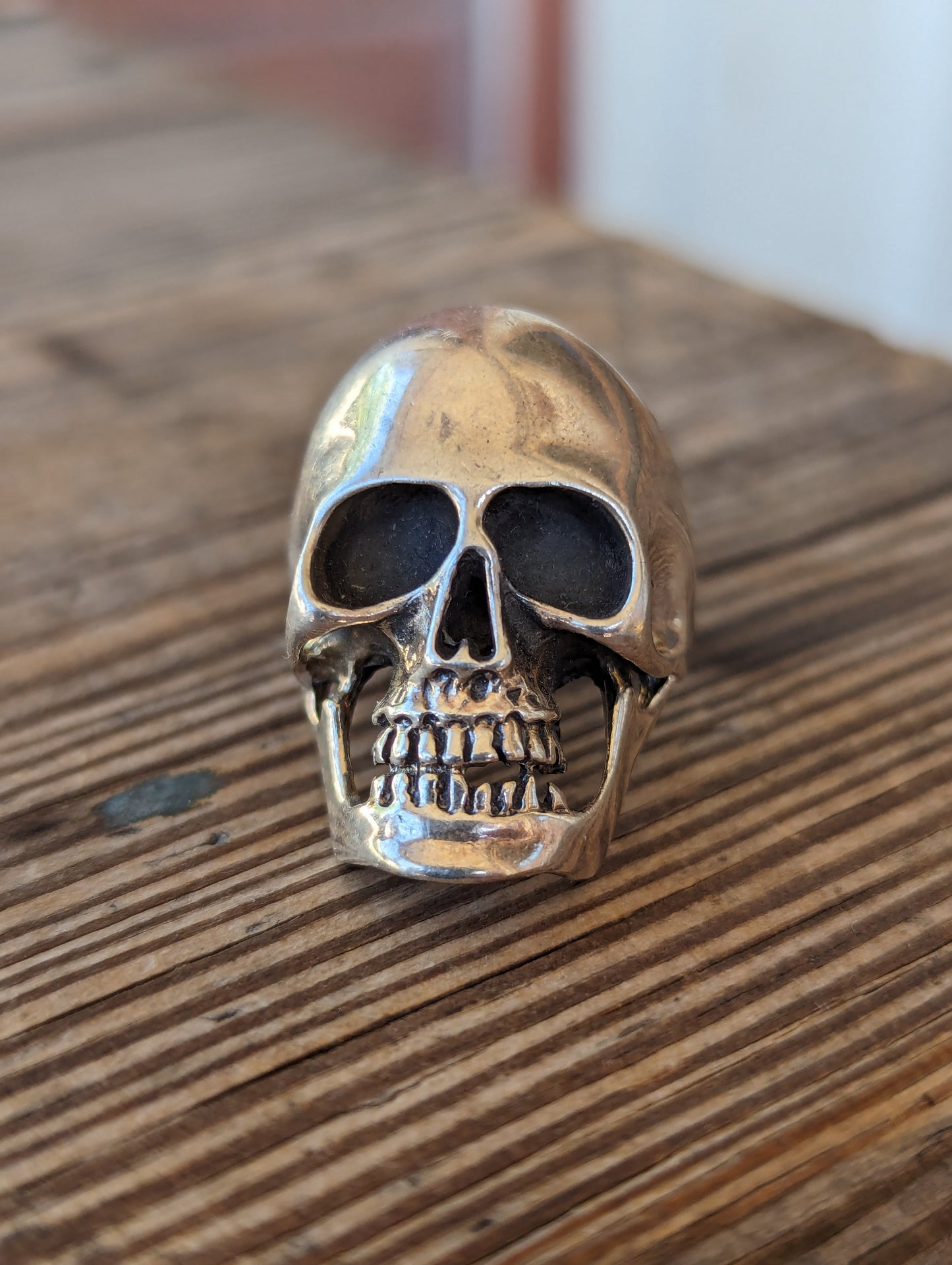 Vintage Sterling Skull Ring