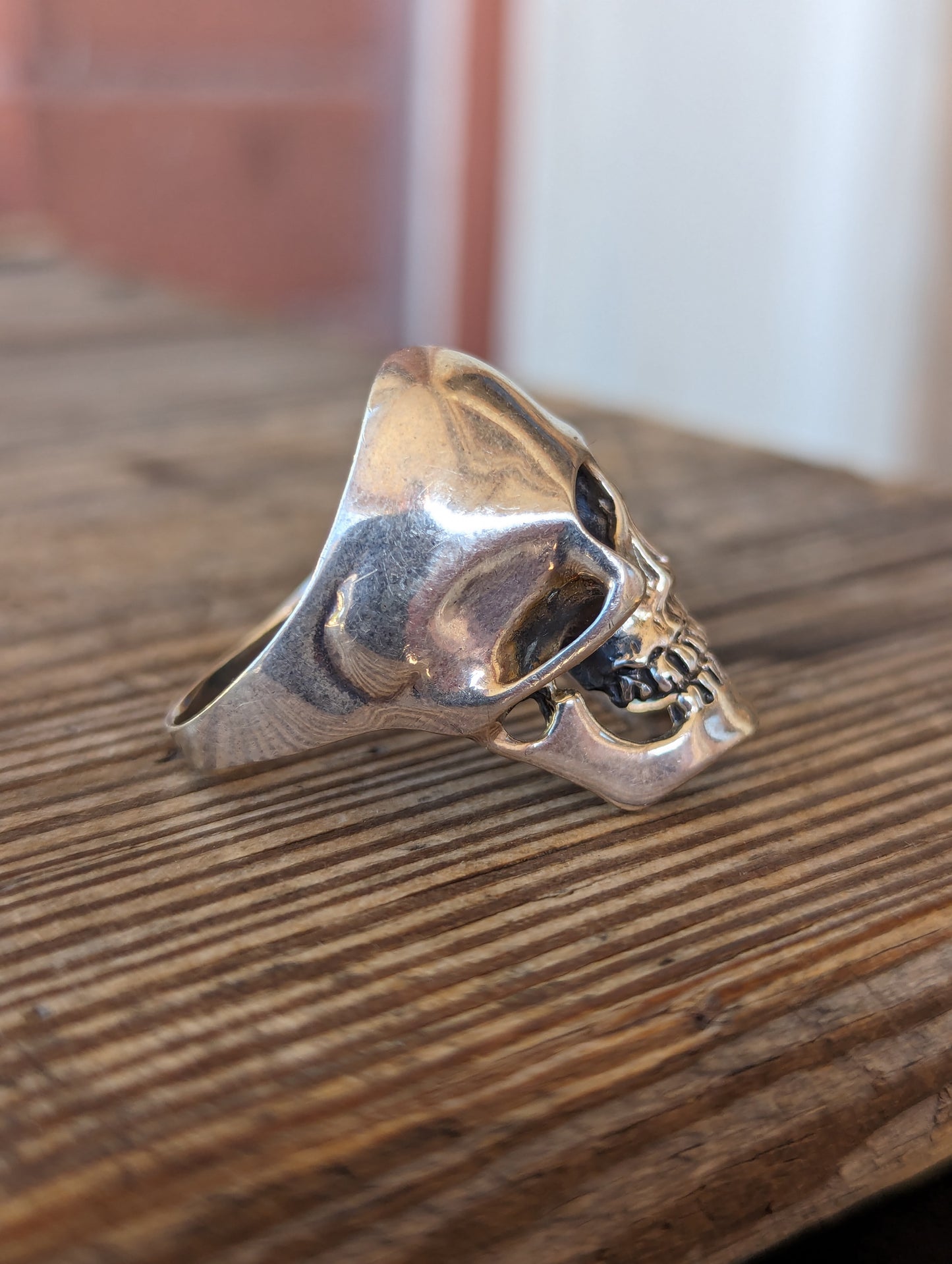 Vintage Sterling Skull Ring