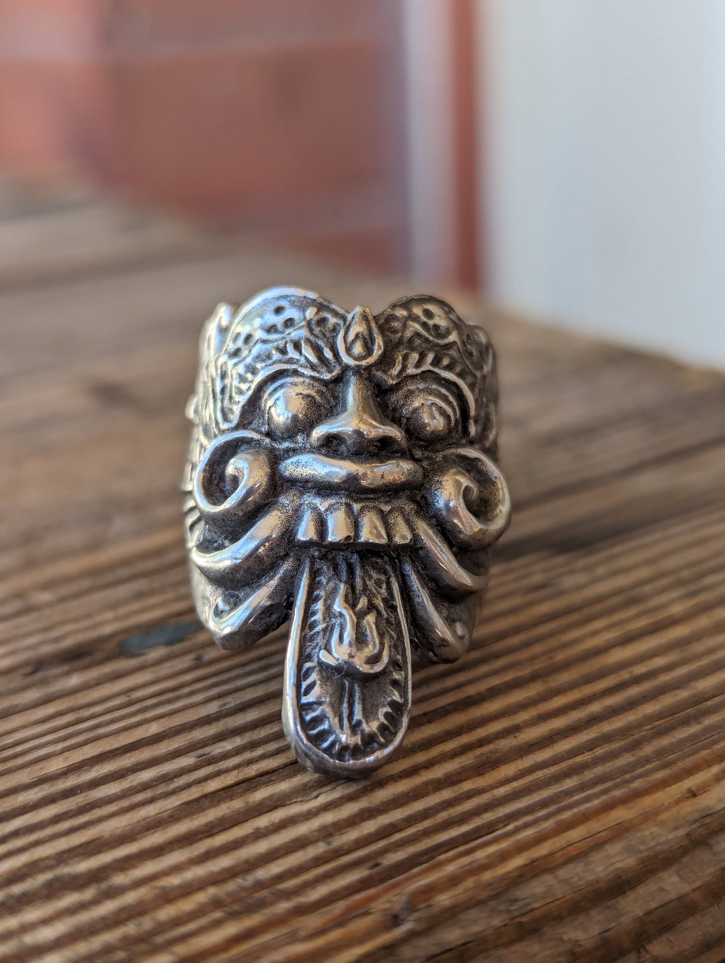 Indonesian Rangda Goddess Pewter Ring