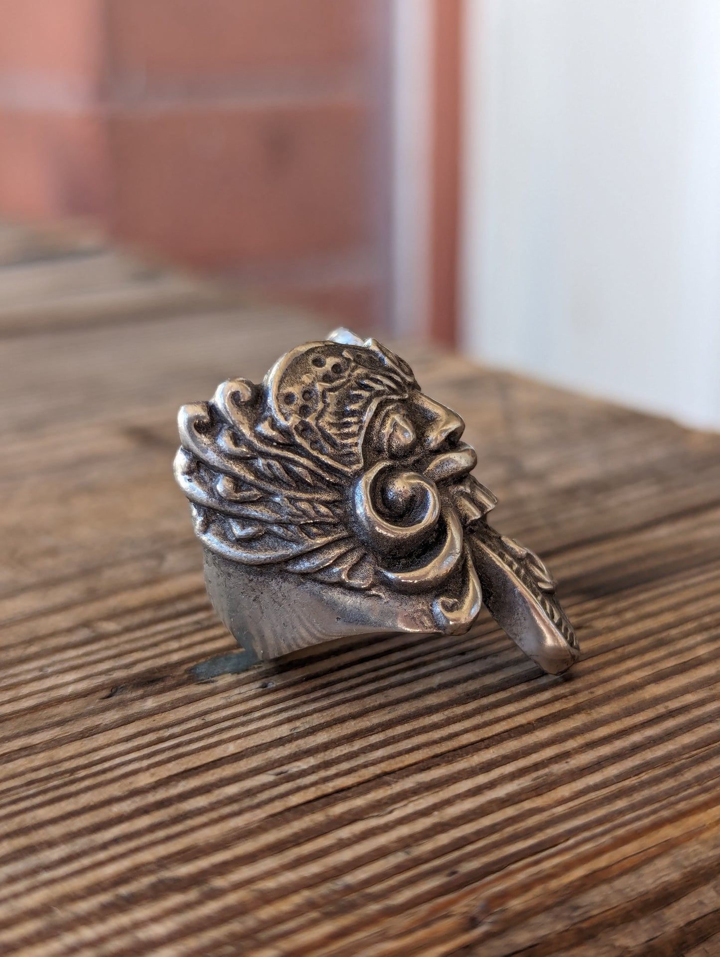 Indonesian Rangda Goddess Pewter Ring