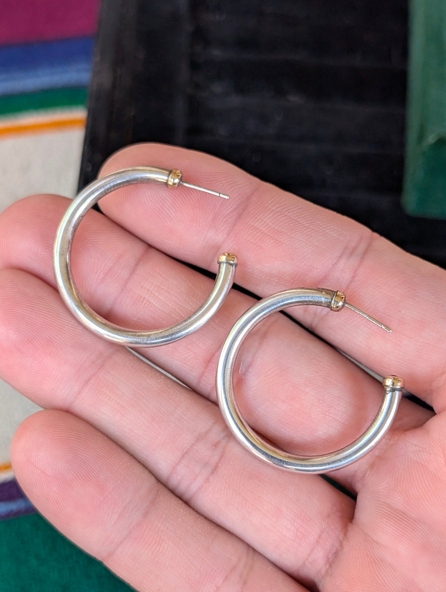 Vintage Sterling Tube Hoops for Katie